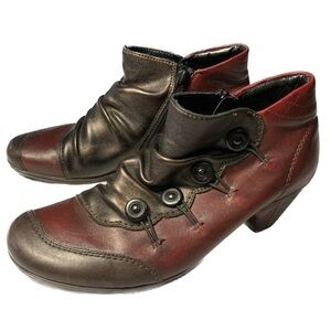 remonte steampunk ladies short zippered heels size 38